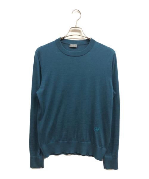 DIOR HOMME（ディオール オム）DIOR HOMME (ディオール オム) ROUND NECK KNITS グリーン サイズ:Sの古着・服飾アイテム
