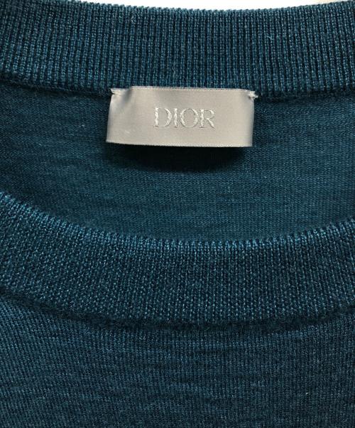 DIOR HOMME（ディオール オム）DIOR HOMME (ディオール オム) ROUND NECK KNITS グリーン サイズ:Sの古着・服飾アイテム