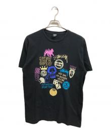 stussy（ステューシー）の古着「プリントTシャツ」｜ブラック