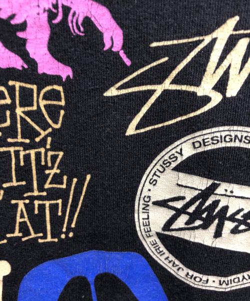 stussy（ステューシー）stussy (ステューシー) プリントTシャツ ブラック サイズ:Lの古着・服飾アイテム