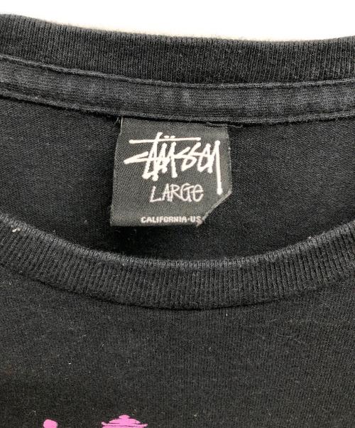 stussy（ステューシー）stussy (ステューシー) プリントTシャツ ブラック サイズ:Lの古着・服飾アイテム