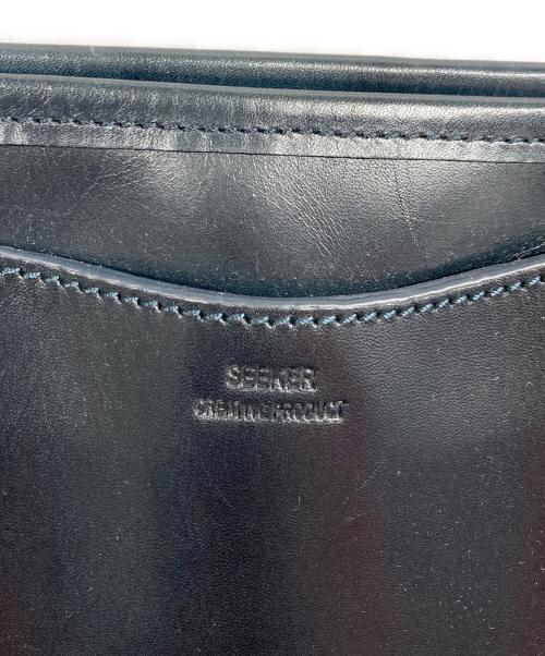 SEEKER（シーカー）SEEKER (シーカー) レザートートバッグ ネイビーの古着・服飾アイテム