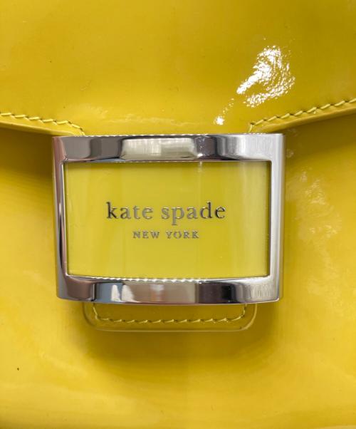 Kate Spade（ケイトスペード）Kate Spade (ケイトスペード) パテント レザー スモール トップ ハンドル バッグ イエローの古着・服飾アイテム