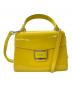 Kate Spade（ケイトスペード）の古着「パテント レザー スモール トップ ハンドル バッグ」｜イエロー