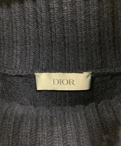 Dior（ディオール）DIOR (ディオール) CDダイヤモンド ハイネック ニット セーター ネイビー サイズ:Ｓの古着・服飾アイテム