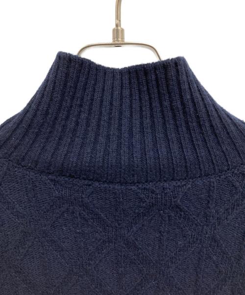 Dior（ディオール）DIOR (ディオール) CDダイヤモンド ハイネック ニット セーター ネイビー サイズ:Ｓの古着・服飾アイテム