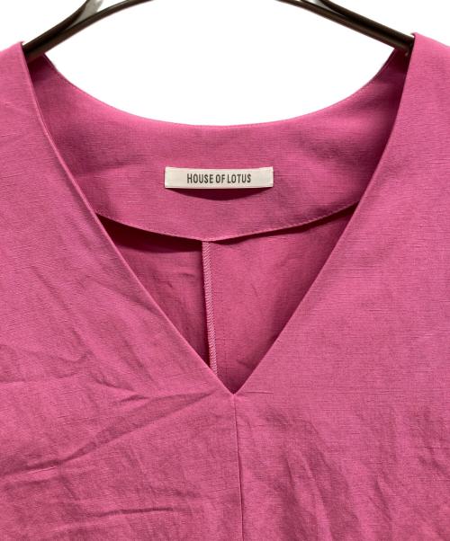 house of lotus（ハウスオブロータス）HOUSE OF LOTUS (ハウスオブロータス) リネンブレンドワンピース ピンク サイズ:Mの古着・服飾アイテム