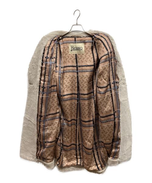 HERNO（ヘルノ）HERNO (ヘルノ) エコファーコート ベージュ サイズ:42の古着・服飾アイテム