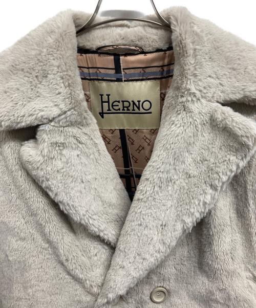 HERNO（ヘルノ）HERNO (ヘルノ) エコファーコート ベージュ サイズ:42の古着・服飾アイテム