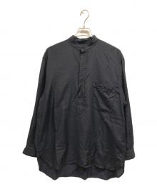 COMOLI（コモリ）の古着「WOOL SILK PULLOVER SHIRT」｜ネイビー