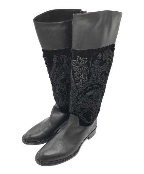 Salvatore Ferragamo（サルヴァトーレ フェラガモ）Salvatore Ferragamo (サルヴァトーレ フェラガモ) ロングブーツ ブラック サイズ:US6の古着・服飾アイテム