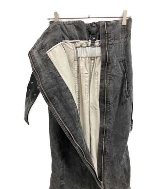 UNITED TOKYO（ユナイテッドトーキョー）UNITED TOKYO (ユナイテッドトーキョー) 2way Waist Belted Denim Skirt グレー サイズ:2の古着・服飾アイテム