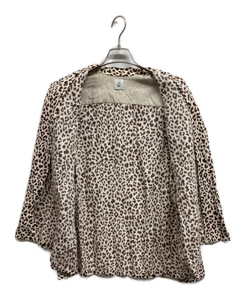 6(ROKU) BEAUTY&YOUTH（ロク ビューティーアンドユース）6(ROKU) BEAUTY&YOUTH (ロク ビューティーアンドユース) LEOPARD PRINT SHIRT ベージュ サイズ:36の古着・服飾アイテム