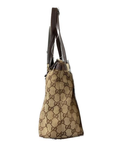 GUCCI（グッチ）GUCCI (グッチ) GGキャンバス ハンドバッグ ブラウンの古着・服飾アイテム
