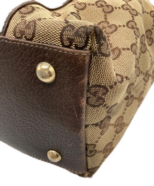 GUCCI（グッチ）GUCCI (グッチ) GGキャンバス ハンドバッグ ブラウンの古着・服飾アイテム