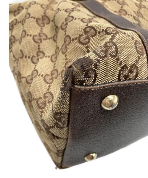 GUCCI（グッチ）GUCCI (グッチ) GGキャンバス ハンドバッグ ブラウンの古着・服飾アイテム