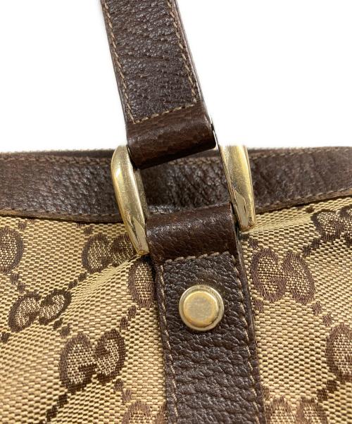 GUCCI（グッチ）GUCCI (グッチ) GGキャンバス ハンドバッグ ブラウンの古着・服飾アイテム