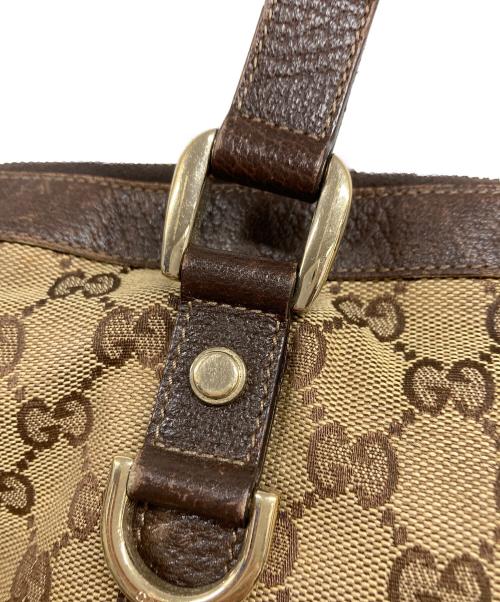 GUCCI（グッチ）GUCCI (グッチ) GGキャンバス ハンドバッグ ブラウンの古着・服飾アイテム
