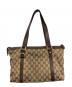 GUCCI (グッチ) GGキャンバス ハンドバッグ ブラウン：18000円