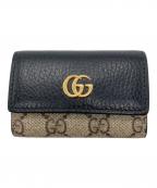 GUCCIグッチ）の古着「GGマーモント 6連キーケース」｜ブラウン×ブラック