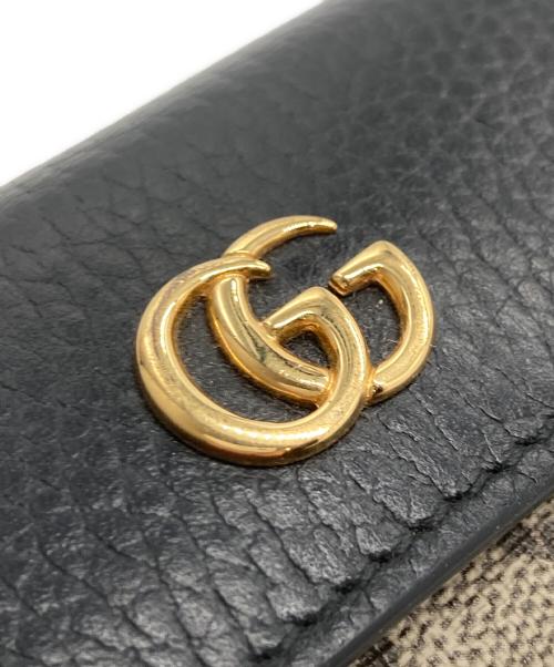 GUCCI（グッチ）GUCCI (グッチ) GGマーモント 6連キーケース ブラウン×ブラックの古着・服飾アイテム