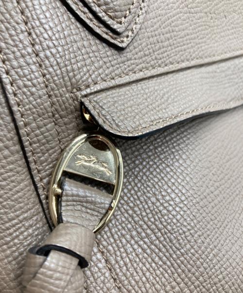 LONGCHAMP（ロンシャン）LONGCHAMP (ロンシャン) MAILBOX トップ ハンドルバッグ ベージュの古着・服飾アイテム