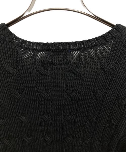 POLO RALPH LAUREN（ポロ・ラルフローレン）POLO RALPH LAUREN (ポロ・ラルフローレン) Vネックニット ブラック サイズ:M 未使用品の古着・服飾アイテム