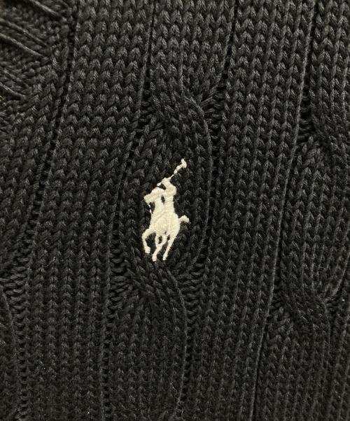 POLO RALPH LAUREN（ポロ・ラルフローレン）POLO RALPH LAUREN (ポロ・ラルフローレン) Vネックニット ブラック サイズ:M 未使用品の古着・服飾アイテム