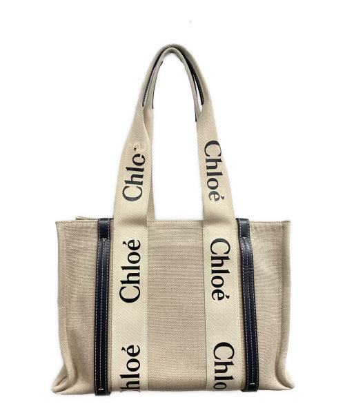 Chloe（クロエ）Chloe (クロエ) Woody Tote Bag Medium アイボリーの古着・服飾アイテム