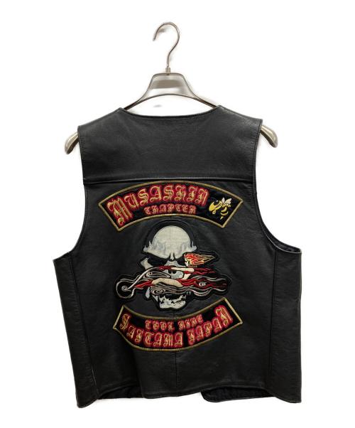 HARLEY-DAVIDSON（ハーレーダビッドソン）HARLEY-DAVIDSON (ハーレーダビッドソン) レザーベスト ブラック サイズ:XXLの古着・服飾アイテム