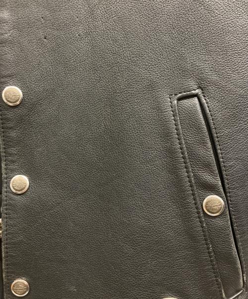 HARLEY-DAVIDSON（ハーレーダビッドソン）HARLEY-DAVIDSON (ハーレーダビッドソン) レザーベスト ブラック サイズ:XXLの古着・服飾アイテム