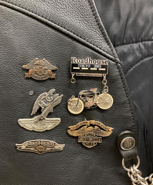 HARLEY-DAVIDSON（ハーレーダビッドソン）HARLEY-DAVIDSON (ハーレーダビッドソン) レザーベスト ブラック サイズ:XXLの古着・服飾アイテム