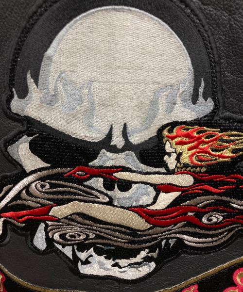 HARLEY-DAVIDSON（ハーレーダビッドソン）HARLEY-DAVIDSON (ハーレーダビッドソン) レザーベスト ブラック サイズ:XXLの古着・服飾アイテム