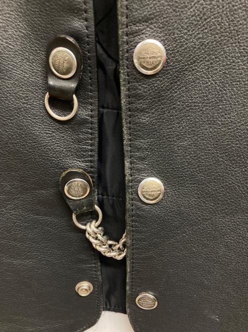 HARLEY-DAVIDSON（ハーレーダビッドソン）HARLEY-DAVIDSON (ハーレーダビッドソン) レザーベスト ブラック サイズ:XXLの古着・服飾アイテム