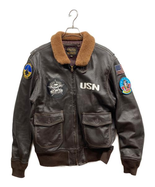 MORGAN MEMPHIS BELLE（モーガン メンフィス ベル）MORGAN MEMPHIS BELLE (モーガン メンフィス ベル) G-1 フライトジャケット ブラウン サイズ:44の古着・服飾アイテム
