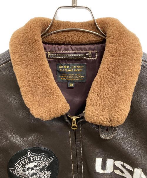 MORGAN MEMPHIS BELLE（モーガン メンフィス ベル）MORGAN MEMPHIS BELLE (モーガン メンフィス ベル) G-1 フライトジャケット ブラウン サイズ:44の古着・服飾アイテム