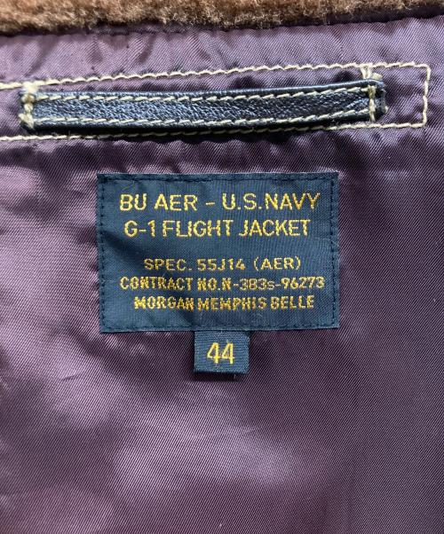 MORGAN MEMPHIS BELLE（モーガン メンフィス ベル）MORGAN MEMPHIS BELLE (モーガン メンフィス ベル) G-1 フライトジャケット ブラウン サイズ:44の古着・服飾アイテム