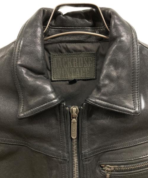 JACKROSE（ジャックローズ）JACKROSE (ジャックローズ) レザージャケット ブラック サイズ:3の古着・服飾アイテム