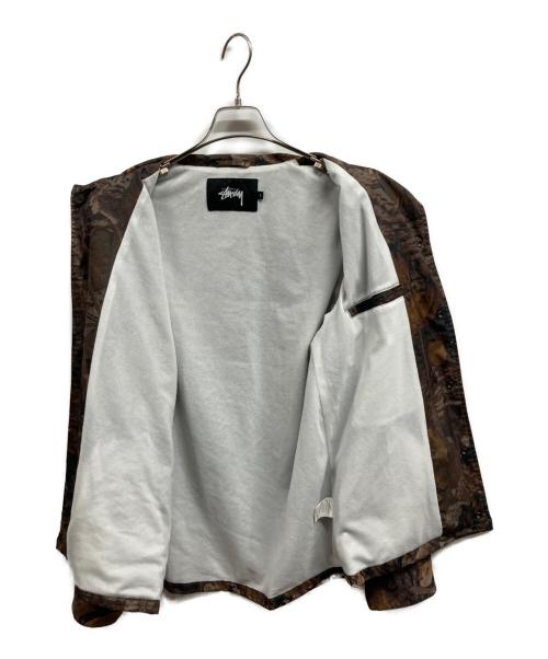 stussy（ステューシー）stussy (ステューシー) ワールドツアーコーチジャケット ブラウン サイズ:Lの古着・服飾アイテム