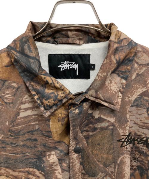 stussy（ステューシー）stussy (ステューシー) ワールドツアーコーチジャケット ブラウン サイズ:Lの古着・服飾アイテム