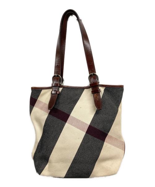BURBERRY（バーバリー）BURBERRY (バーバリー) トートバッグ アイボリーの古着・服飾アイテム