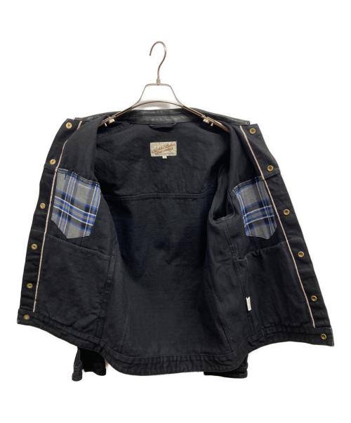 ADDICT CLOTHES（アディクト クローズ）ADDICT CLOTHES (アディクト クローズ) レザーカラーデニムジャケット ブラック サイズ:40の古着・服飾アイテム