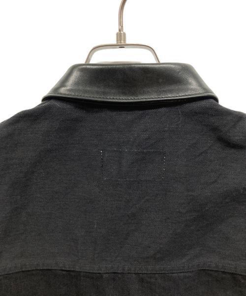 ADDICT CLOTHES（アディクト クローズ）ADDICT CLOTHES (アディクト クローズ) レザーカラーデニムジャケット ブラック サイズ:40の古着・服飾アイテム