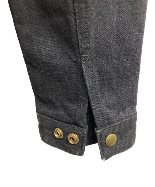 ADDICT CLOTHES（アディクト クローズ）ADDICT CLOTHES (アディクト クローズ) レザーカラーデニムジャケット ブラック サイズ:40の古着・服飾アイテム