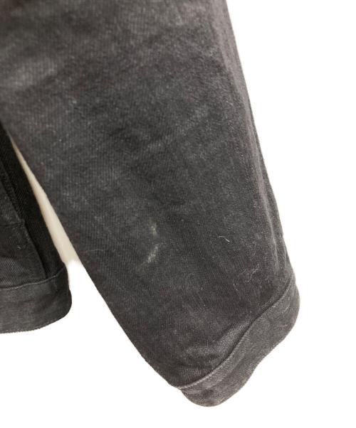 ADDICT CLOTHES（アディクト クローズ）ADDICT CLOTHES (アディクト クローズ) レザーカラーデニムジャケット ブラック サイズ:40の古着・服飾アイテム