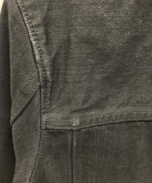 ADDICT CLOTHES（アディクト クローズ）ADDICT CLOTHES (アディクト クローズ) レザーカラーデニムジャケット ブラック サイズ:40の古着・服飾アイテム