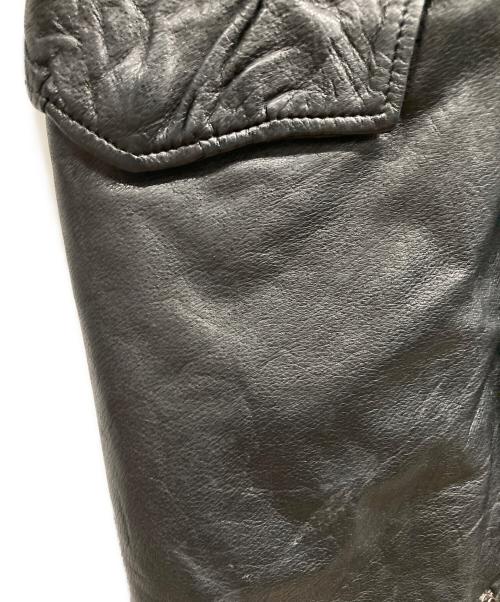wjk（ダブルジェイケー）wjk (ダブルジェイケー) カウレザーフィールドジャケット ブラック サイズ:Lの古着・服飾アイテム