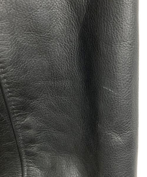 wjk（ダブルジェイケー）wjk (ダブルジェイケー) カーフレザーシャツジャケット ブラック サイズ:Lの古着・服飾アイテム