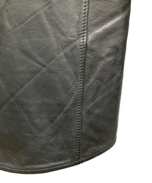 wjk（ダブルジェイケー）wjk (ダブルジェイケー) カーフレザーシャツジャケット ブラック サイズ:Lの古着・服飾アイテム