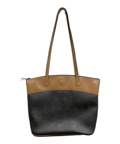 Christian Dior（クリスチャン ディオール）Christian Dior (クリスチャン ディオール) ハニカム柄 トートバッグ ブラウンの古着・服飾アイテム